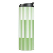 Groene Witte Strepen Patroon Thermosbeker (Gedraaid links)
