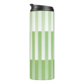 Groene Witte Strepen Patroon Thermosbeker (Geroteerd rechts)