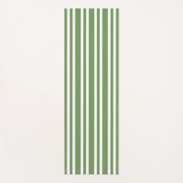 Groene Witte Strepen Patroon Yogamat