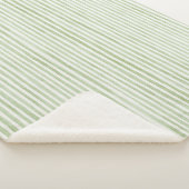 Groene Witte Strepen Sherpa Deken (3/4)