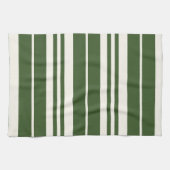 Groene witte strepen theedoek (Horizontaal)