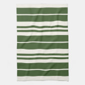 Groene witte strepen theedoek (Verticaal)