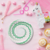 Groene witte strijder papieren bordje (Feest)