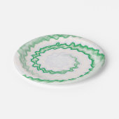 Groene witte strijder papieren bordje (Gekanteld)