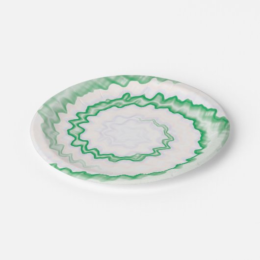 Groene witte strijder papieren bordje (Gekanteld)