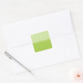 Groene Witte Stripes Polka Dots met een lint Vierkante Sticker (Envelop)