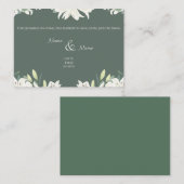 Groene & Witte Trouw Uitnodigingskaart Informatiekaartje (Voorkant / Achterkant)