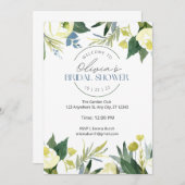 Groene & Witte Tuin Blooms Vrijgezellenfeest Kaart (Voorkant / Achterkant)