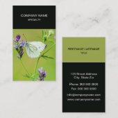 Groene witte veinvlinder visitekaartje (Voorkant / Achterkant)