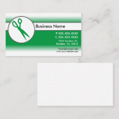 Groene witte vervagen schaar visitekaartjes (Voorkant / Achterkant)