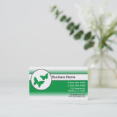 Groene witte vlinders visitekaartjes (Staand voorkant)