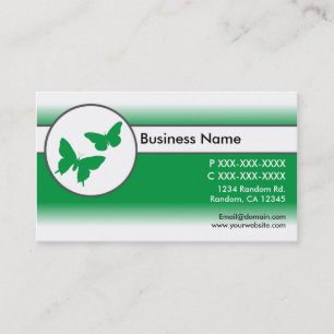 Groene witte vlinders visitekaartjes