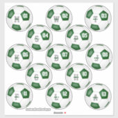 groene witte voetbalwedstrijd einde seizoen 13 sticker (Vel)