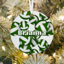 Groene witte volleyballen Een atleet naam Keepsake