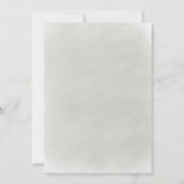 Groene witte Waterverf Floral Glitter Wedding Kaart (Achterkant)