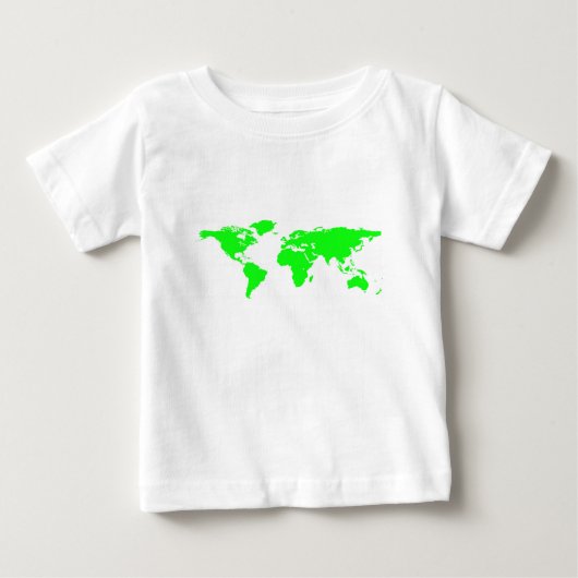 Groene witte Wereldkaart (Voorkant)