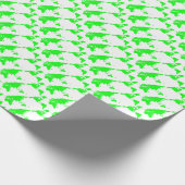 Groene witte Wereldkaart Cadeaupapier (Hoek)