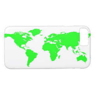 Groene witte Wereldkaart Case-Mate iPhone Case