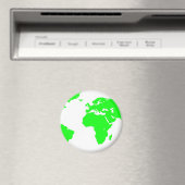 Groene witte Wereldkaart Magneet (Insitu (Vaatwasser))