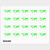 Groene witte Wereldkaart Vierkante Sticker (Vel)