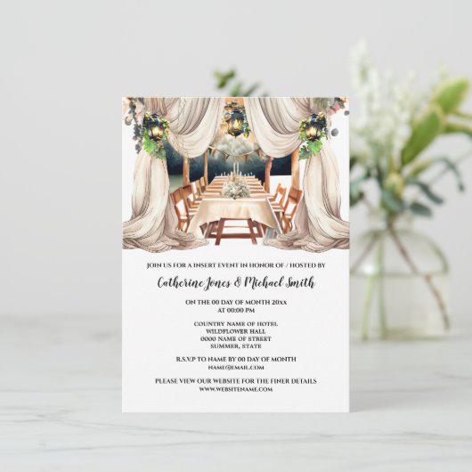 Groene witte wijngaard wijnwijn boerderij eetlanta kaart (Staand voorkant)