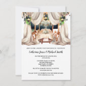 Groene witte wijngaard wijnwijn boerderij eetlanta kaart (Voorkant)