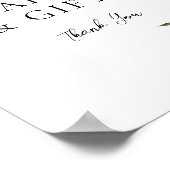 Groene Witte Winter Bloemen Kaarten en Geschenken Poster (Hoek)