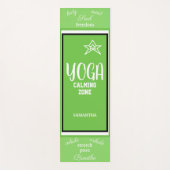 Groene witte Yoga Calming Zone Yogamat (Voorkant)