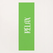 Groene witte Yoga Calming Zone Yogamat (Achterkant)