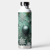 GROENE WITTE ZILVEREN KERSTFEESTVERSIERINGEN WATERFLES (Links)