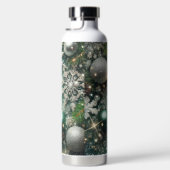 GROENE WITTE ZILVEREN KERSTFEESTVERSIERINGEN WATERFLES (Rechts)