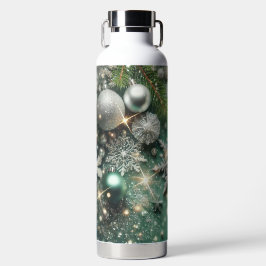 GROENE WITTE ZILVEREN KERSTFEESTVERSIERINGEN WATERFLES