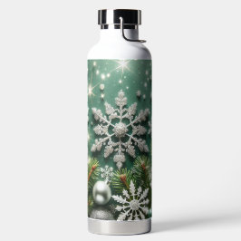 GROENE WITTE ZILVEREN KERSTVERSIERINGEN WATERFLES