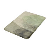 Groene witte zwarte abstracte penseelstreek badmat (Gekanteld)