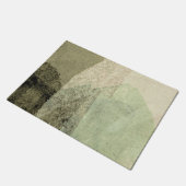 Groene witte zwarte abstracte penseelstreek deurmat (Schuin)
