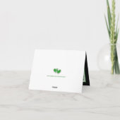 Groene, Witte, Zwarte Bloemige Trouw Trouwkaart Be Bedankkaart (Achterkant)