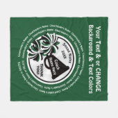 Groene, witte, zwarte coachcadeaus of enige COLOR Fleece Deken (Voorkant (Horizontaal))