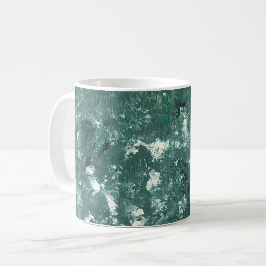 Groene witte zwarte koffie Mok (Voorkant links)