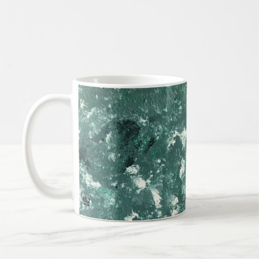 Groene witte zwarte koffie Mok (Links)
