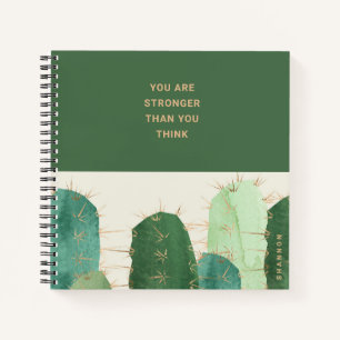 Groene Woestijn Cactus Inspirerende Spreuk Notitieboek