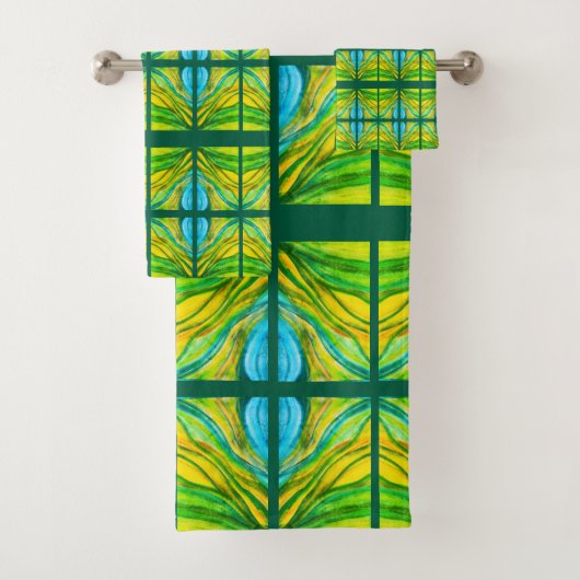 Groene woestijn inspiratie bad handdoek (Insitu)