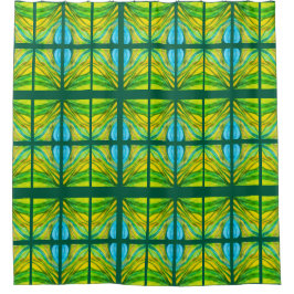 Groene woestijn inspiratie douchegordijn