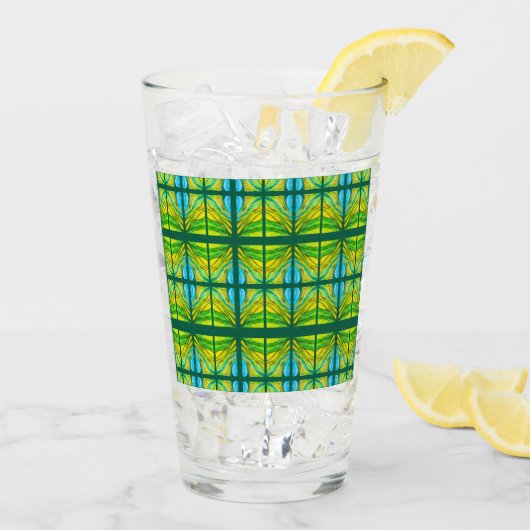 Groene woestijn inspiratie glas (Achterkant ijs)