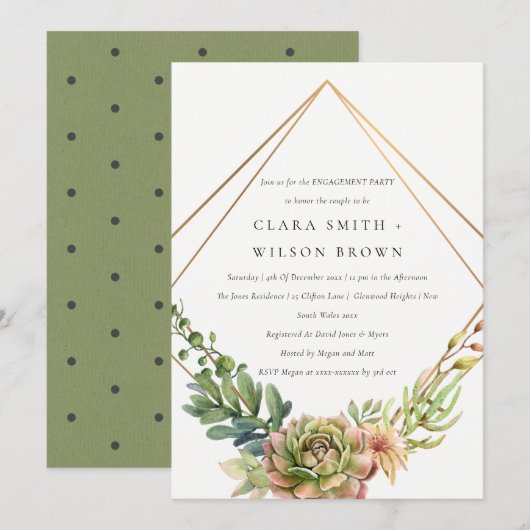 GROENE WOESTIJN VETBLAD CACTUS LOOF VERLOVING KAART (Voorkant / Achterkant)