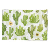 Groene woestijncactus: naadloze Waterverf Kussensloop (Achterkant)