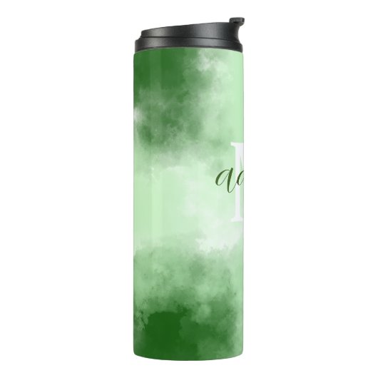 groene wolk Thermal Tumbler Thermosbeker (Gedraaid links)