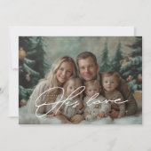 Groene wonderen van zijn liefde kerst Kaart (Voorkant)