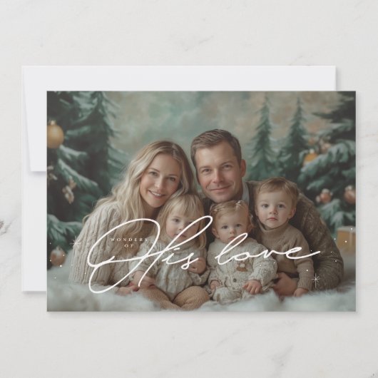 Groene wonderen van zijn liefde kerst Kaart (Voorkant)