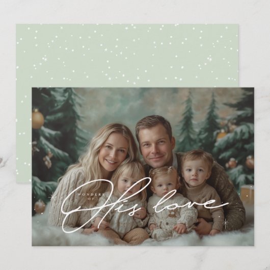 Groene wonderen van zijn liefde kerst Kaart (Voorkant / Achterkant)