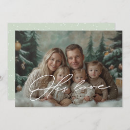 Groene wonderen van zijn liefde kerst Kaart